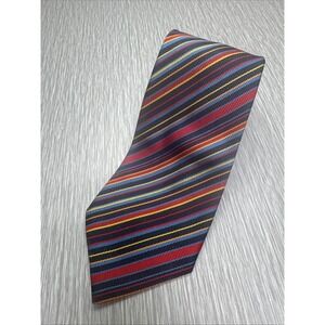 Turnbull & Asser Luxury Silk Tie Multicolor Stripe Handmade England Neckwear